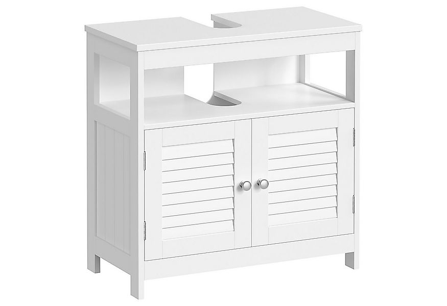VASAGLE Waschbeckenunterschrank Badschrank Unterschrank mit Lamellentüren, günstig online kaufen