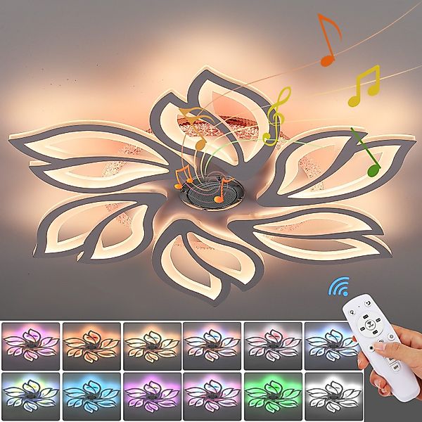 LETGOSPT Deckenleuchte LED Deckenlampe mit Bluetooth günstig online kaufen