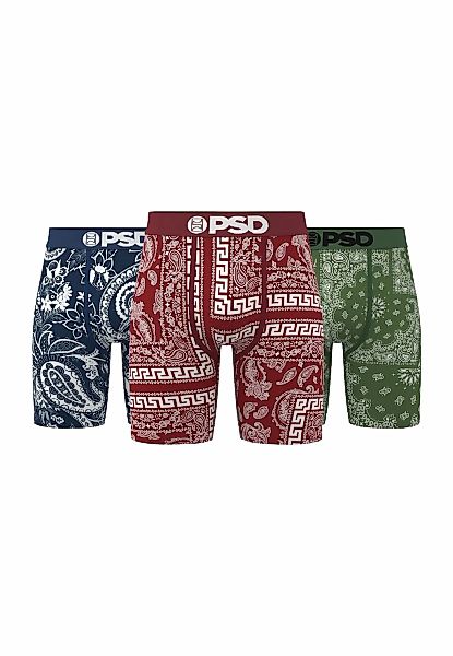 PSD Boxershorts "PSD DARK BANDANA 3 BOXERSHORTS PACK" 1 Stk. günstig online kaufen