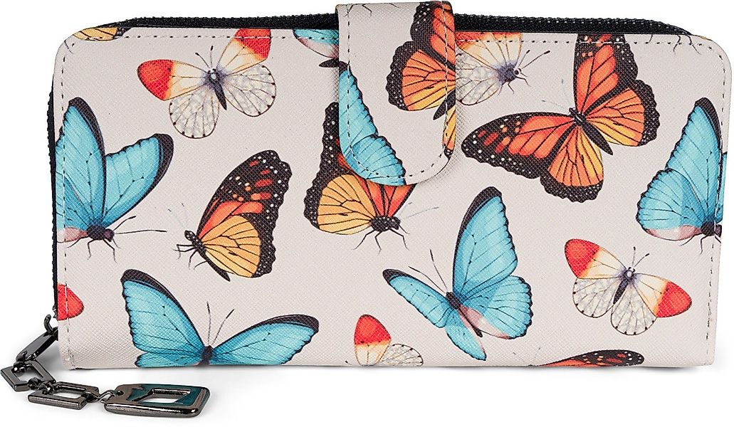 styleBREAKER Geldbörse Geldbörse mit Schmetterling Muster günstig online kaufen