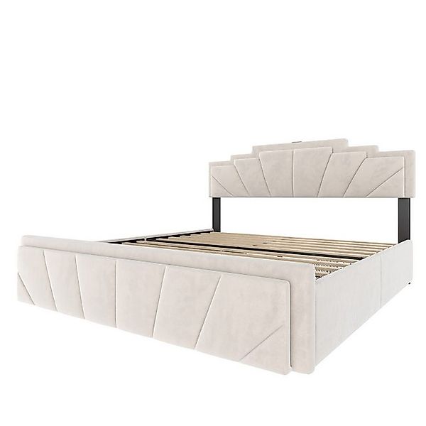 HAUSS SPOLE Polsterbett 160x200cm Jugendbett Stauraumbett Bettgestell mit S günstig online kaufen