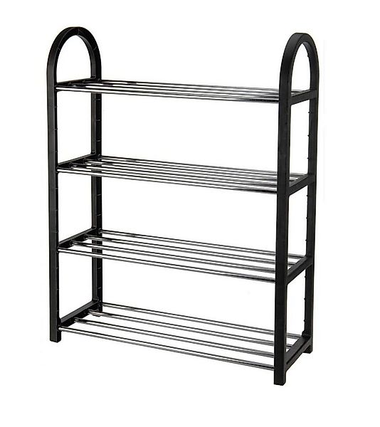 Spetebo Schuhregal Metall Schuhregal 4 Etagen schwarz, Ständer für 8 Paar S günstig online kaufen