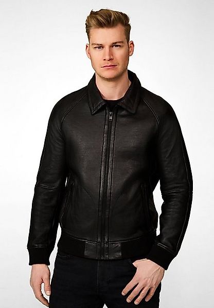 RICANO Lederjacke Ben Hochwertige Lederjacke im Bomber-Stil mit Polokragen günstig online kaufen