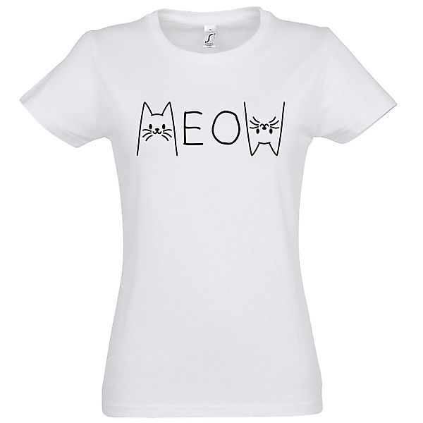 Youth Designz Print-Shirt MEOW Damen T-Shirt günstig online kaufen