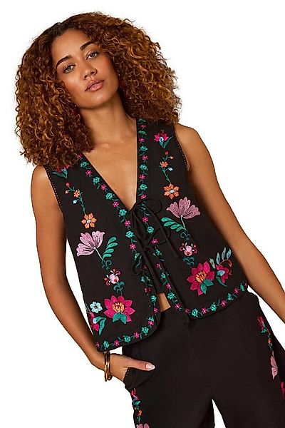 Love & Roses Anzugweste Love & Roses Weste mit Blumenstickerei (1-tlg) günstig online kaufen