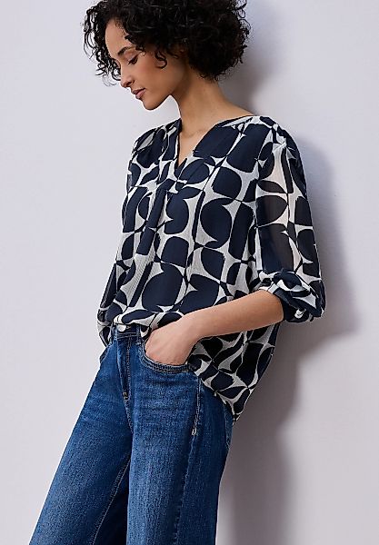 STREET ONE Tunika mit geschlitztem Rundhalsausschnitt günstig online kaufen