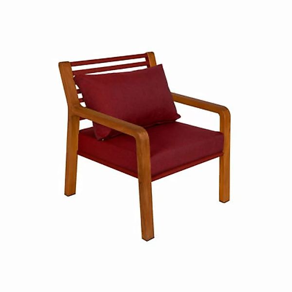 Gepolsterter Sessel Somerset textil holz rot - Fermob - Rot günstig online kaufen