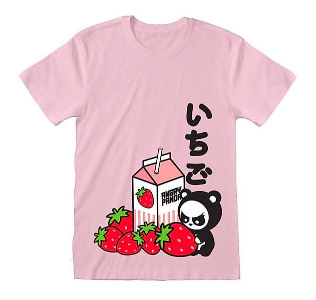 Heroes Inc Print-Shirt Kawaii T-Shirt "Angry Panda" in rosa 100 % Baumwolle günstig online kaufen