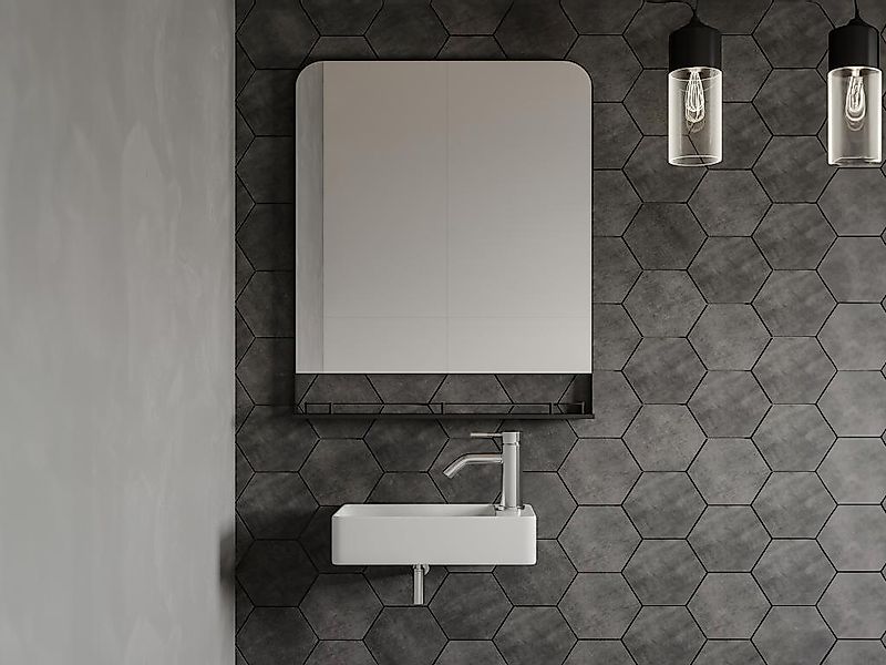 Waschbecken hängend - Keramik - Weiß - L38 x H10 x P22 cm - ERAVAL II günstig online kaufen
