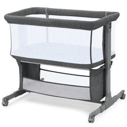 OUNUO Beistellbett für Neugeborene mit Rädern, günstig online kaufen