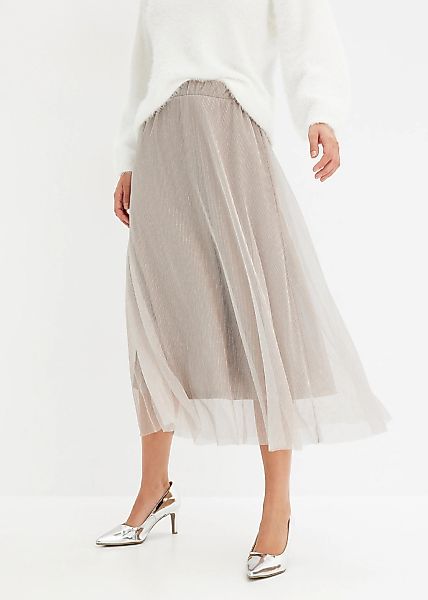 bonprix Jerseyrock "Jerseyrock" aus leicht transparentem Materialmix, ausge günstig online kaufen