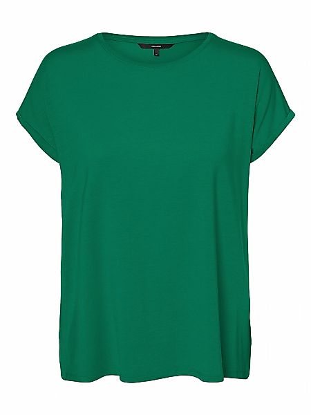 Vero Moda Rundhalsshirt "VMAVA PLAIN SS TOP GAJRS NOOS" Materialmix, regula günstig online kaufen
