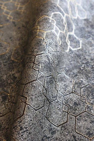 Newroom Vliestapete Fadis Blanco Tapete Struktur Leicht Glänzend,Hexagon,Se günstig online kaufen