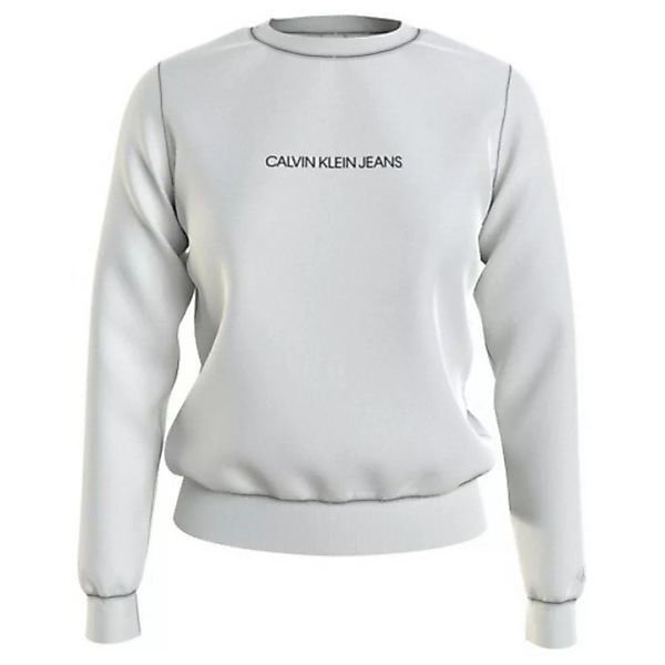 Calvin Klein Jeans Shrunken Institutional Sweatshirt XS Bright White / Ck B günstig online kaufen