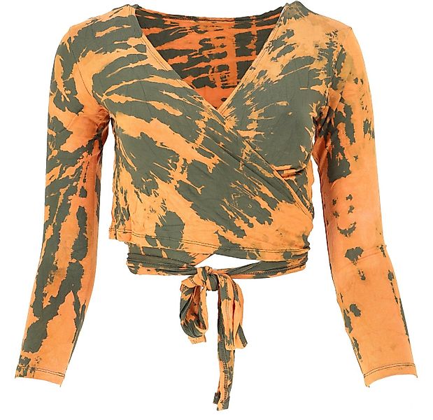 Guru-Shop Longsleeve Batik Wickeltop, Yogatop, Langarmshirt -.. alternative günstig online kaufen