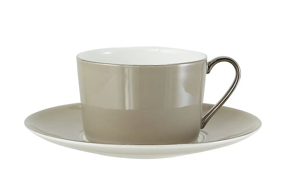 Peill+Putzler Sammeltasse   ¦ grau ¦ Porzellan ¦ Maße (cm): H: 6,5  Ø: 18.5 günstig online kaufen