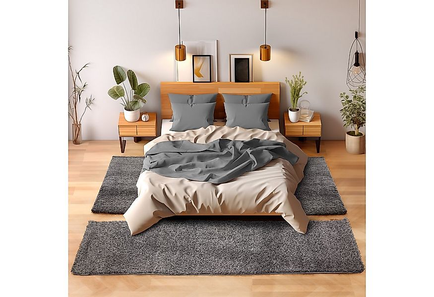 SIMPEX24 Hochflor-Bettumrandung Unicolor - Einfarbig, Höhe 30 mm, (Bett-Set günstig online kaufen