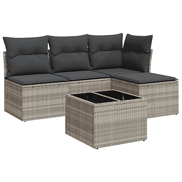 vidaXL Gartenlounge-Set 5-tlg. Garten-Sofagarnitur mit Kissen günstig online kaufen