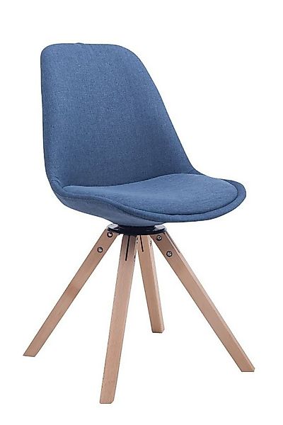 CLP Esszimmerstuhl Troyes Stoff Square, drehbar, eckige Holzbeine günstig online kaufen