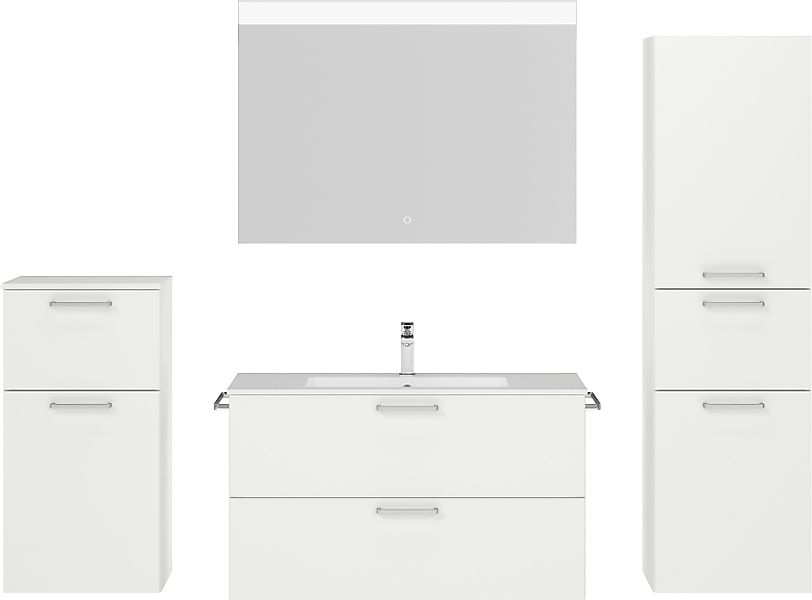 nobilia Badmöbel-Set "Tolvina" vormontiert, mit Soft-Close, 4 Stk. tlg. günstig online kaufen