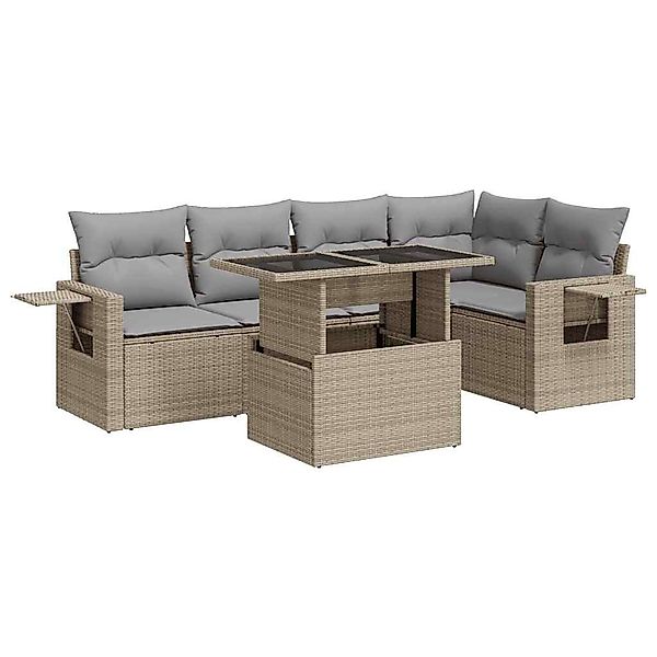 vidaXL Gartenlounge-Set 6-tlg. Garten-Sofagarnitur mit Kissen günstig online kaufen
