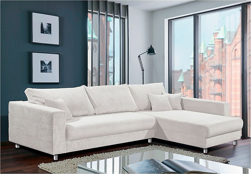 Home affaire Ecksofa "153" Inkl. Schlaffunktion und großen Strauraum günstig online kaufen