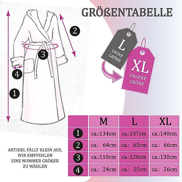 Bestlivings Damenbademantel Hausmantel Cozy, extra lang, günstig online kaufen