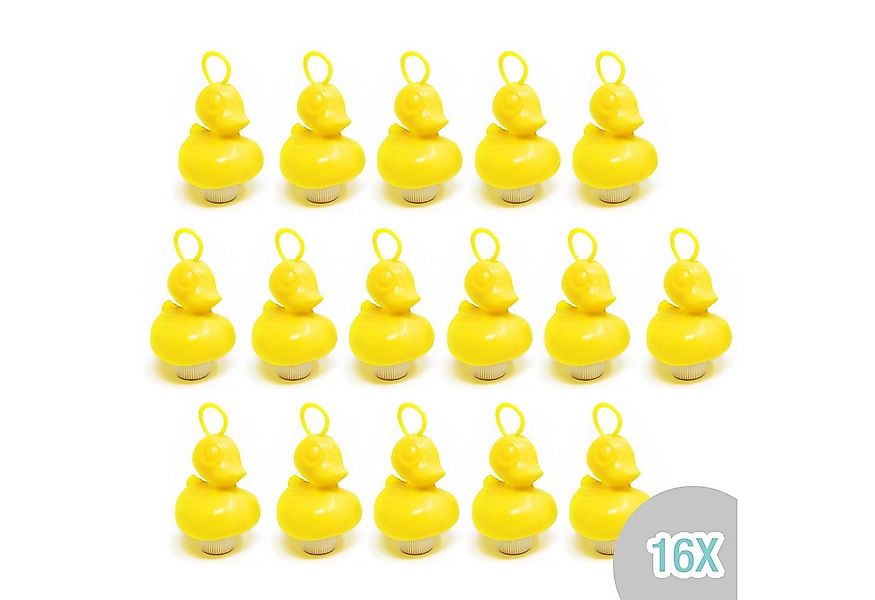 AMLI Spielzeug-Gartenset 16x Enten Gelb für Entenangeln mit Öse, Badeenten günstig online kaufen