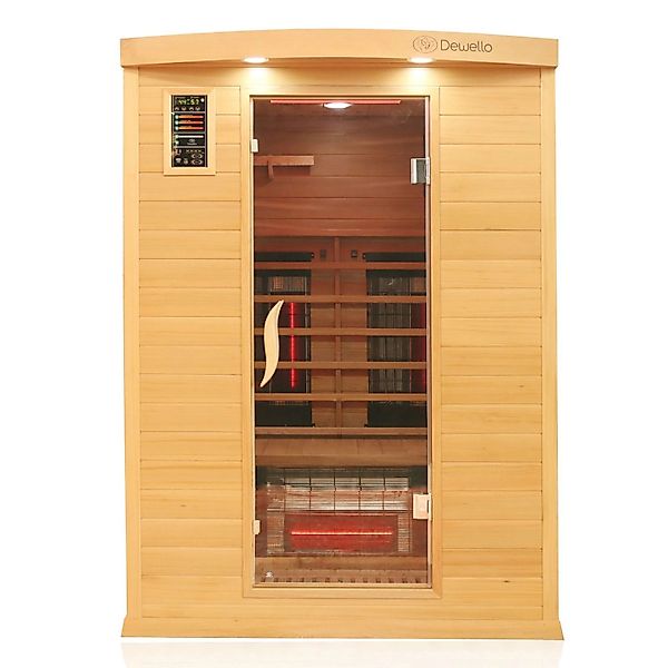 Dewello Infrarotkabine PIERSON PRO H/Z, 2 Personen, 3 DUO-Strahler 2 Vollsp günstig online kaufen