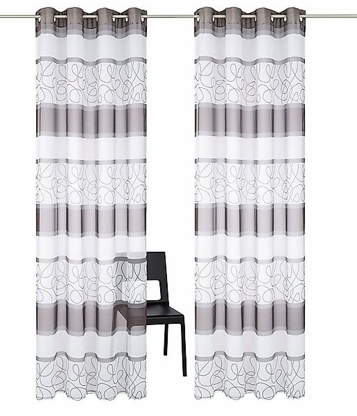 my home Gardine Napala (2 St), Ösen, transparent, Voile, Vorhang, 2-er Set, günstig online kaufen