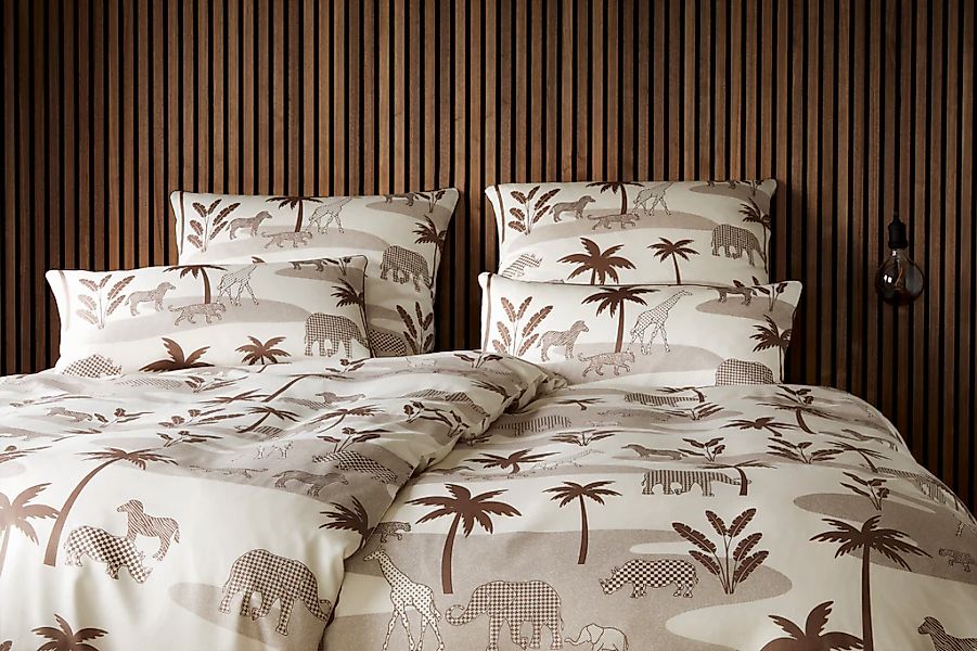 Elegante Bettwäsche "Jungle Graphic" 2 Stk. angenehmes Hautgefühl günstig online kaufen