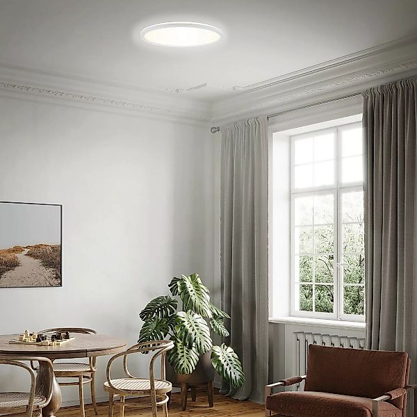 Brilo LED-Deckenleuchte Slim Weiß 1x LED 18 W inkl. Backlight günstig online kaufen