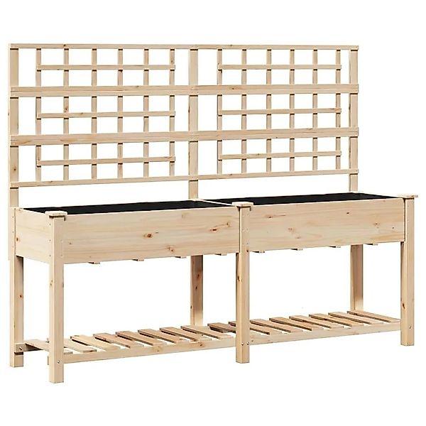 vidaXL Garten-Pflanzgefäß mit Regal Beige 203,5 x 54 x 152,5 cm 42006573 günstig online kaufen