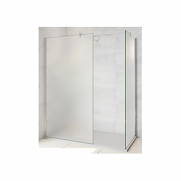 Duschparadies Duschkabine 100 x 80 x 200cm Walk in Glas 10mm Nano Glas Milc günstig online kaufen