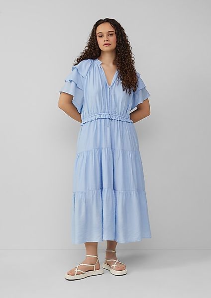 QS Minikleid Midikleid mit Volant-Details, QS günstig online kaufen