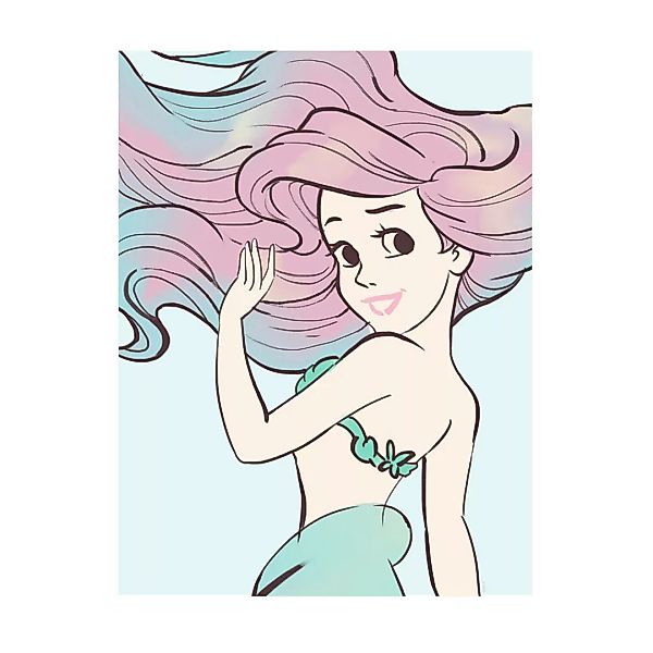 Komar Wandbild Ariel Aquarell Disney B/L: ca. 40x50 cm günstig online kaufen