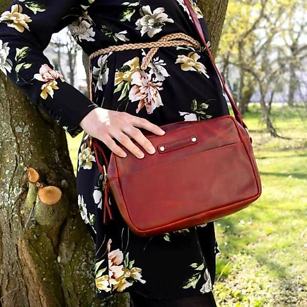 Handtasche Malta Myecofriend Antik-rot, Rindsleder günstig online kaufen