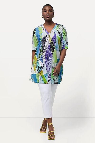 Ulla Popken T-Shirt Slinkyshirt A-Linie Zierfalte günstig online kaufen