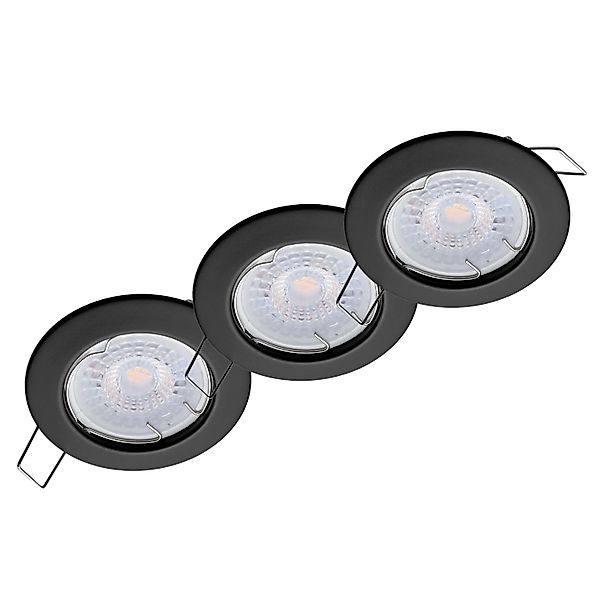 Oktaplex 3er Set Deckeneinbaustrahler Sedan inkl. LED-Module Warmweiß 380lm günstig online kaufen