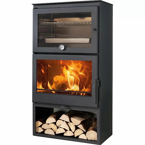 Panadero Kaminofen Stahl Schwarz Metallic 7,1 kW günstig online kaufen