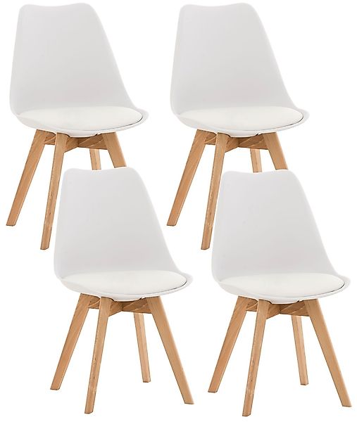 CLP Küchenstuhl Linares (4er Set), Buchenholz-Gestell, günstig online kaufen