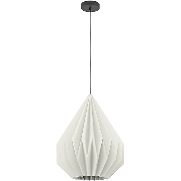 Eglo Pendelleuchte Minting 1-flammig 25 W Weiß-Schwarz günstig online kaufen