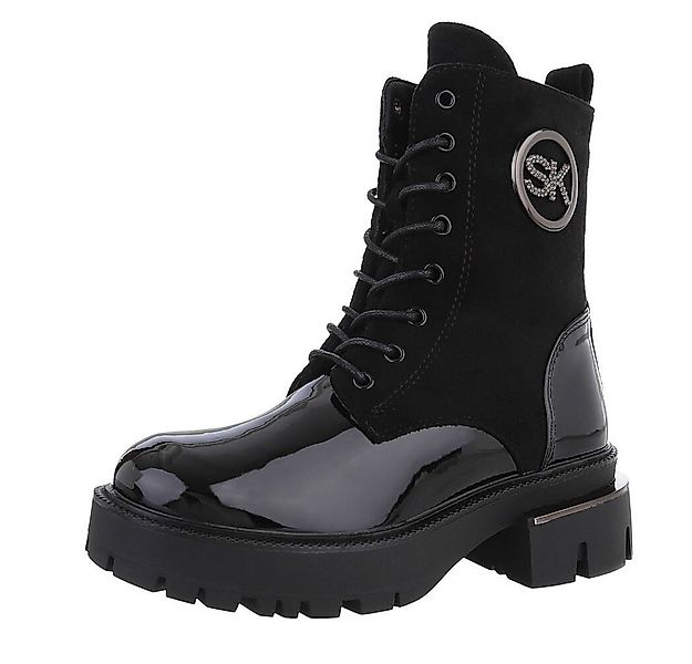 Ital-Design Damen Schnürschuhe Freizeit Schnürstiefelette (87214590) Blocka günstig online kaufen