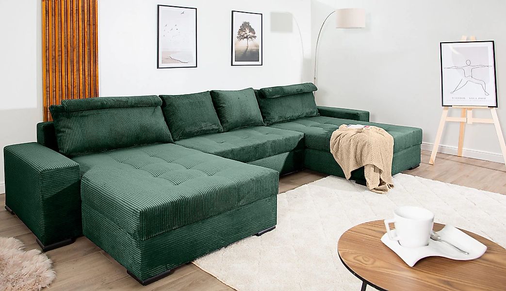 COLLECTION AB Wohnlandschaft "Josy XXXL-Relax U-Form, B: 352 cm" mit Bettfu günstig online kaufen