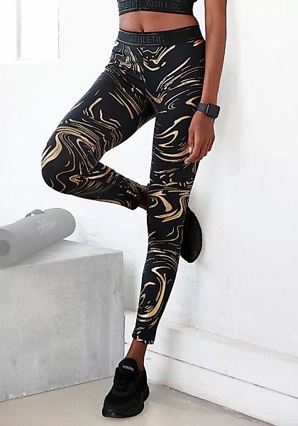 LASCANA ACTIVE Funktionsleggings, Sportleggings mit glänzendem Print und 3D günstig online kaufen