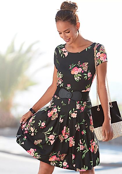 Vivance Druckkleid mit Blumenmuster, T-Shirtkleid, Sommerkleid günstig online kaufen
