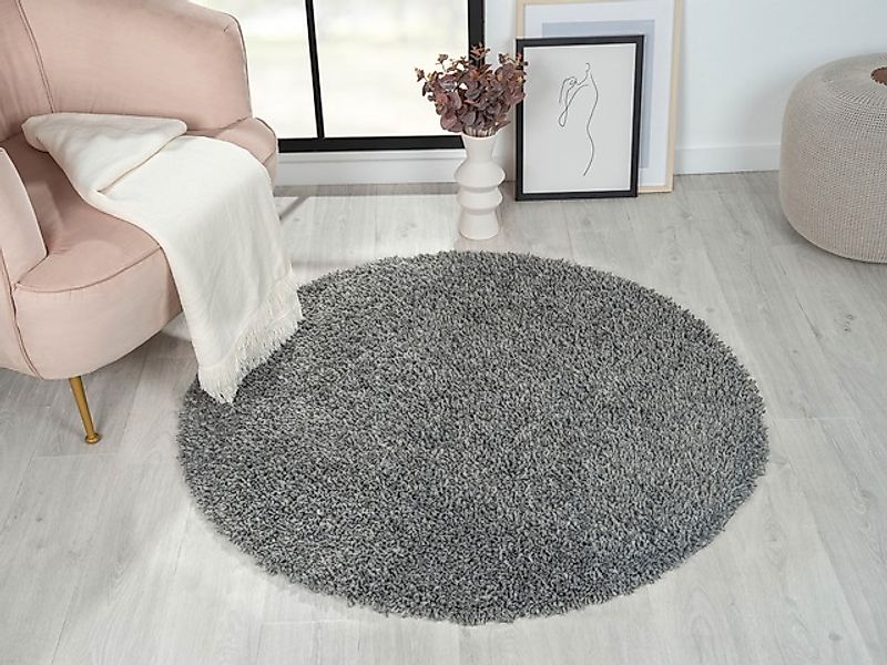 Myflair Möbel & Accessoires Hochflor-Teppich "My Shaggy" rund 37 mm Höhe Sh günstig online kaufen