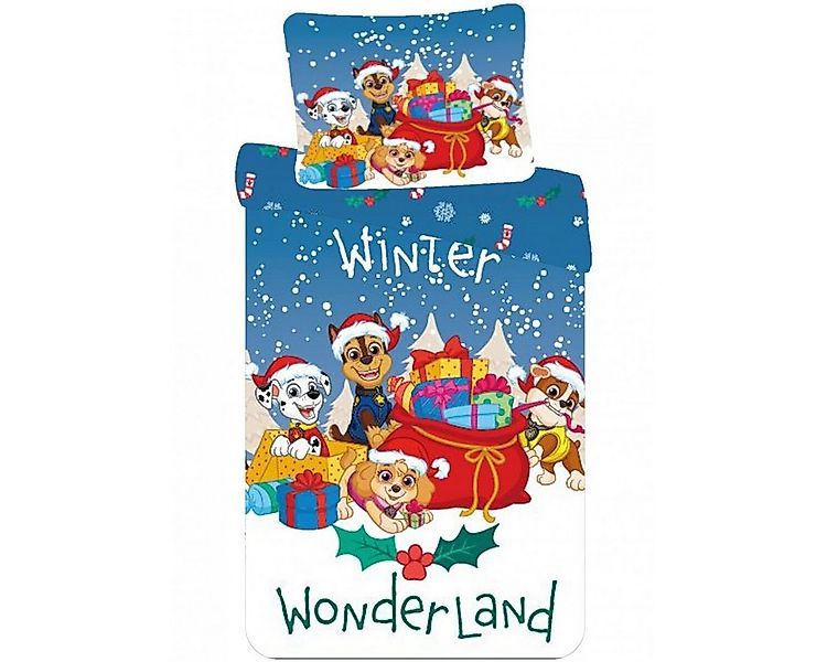 PAW PATROL Kinderbettwäsche Paw Patrol Holiday Weihnachtsbettwäsche 140x200 günstig online kaufen