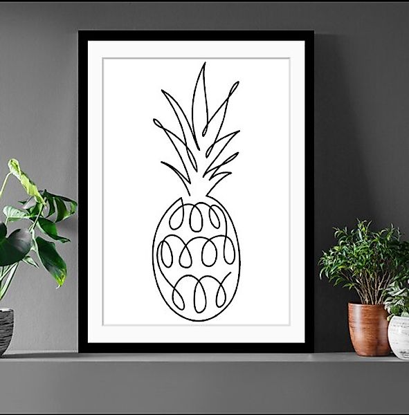 queence Bild »Juliane«, Ananas, gerahmt, Ananas günstig online kaufen