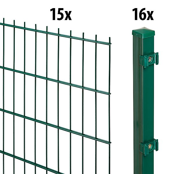 GARDEN 'N' MORE Doppelstabmattenzaun Standard, (31-St), günstig online kaufen